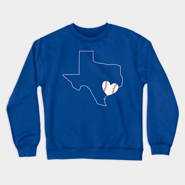 Houston Texas Baseball Fan Love Gift Crewneck Sweatshirt by JPDesigns
